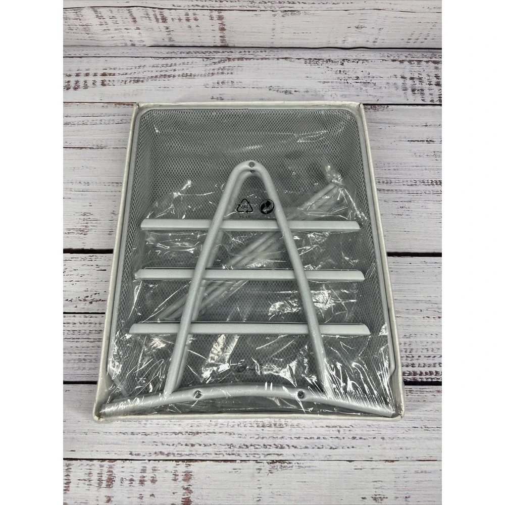 Ikea Dokument Holder 3-Tier Letter Tray Nickel Finish 601.532.50 New